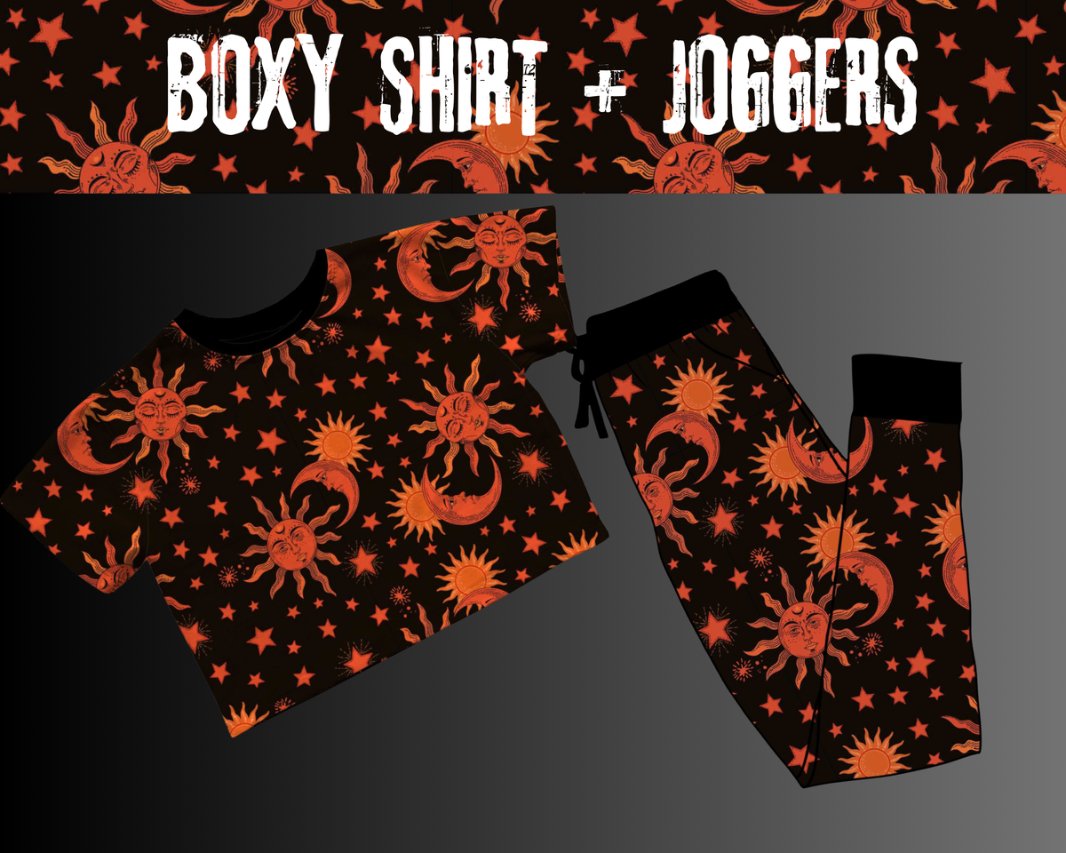 Ready to Ship! Kids + Adult-- Always wanted to be a 90s Witch Sabrina Vintage 90s Moon + Sun Boxy Shirt! Practically magic!