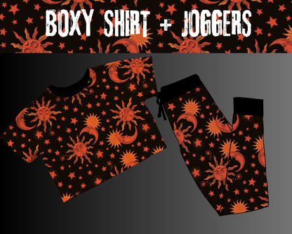 Ready to Ship! Kids + Adult-- Always wanted to be a 90s Witch Sabrina Vintage 90s Moon + Sun Boxy Shirt! Practically magic!