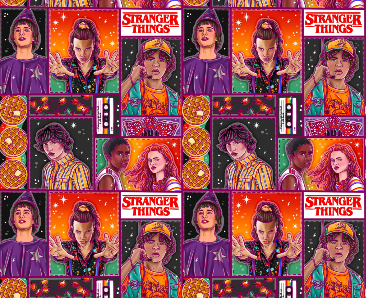1980s Childhood Stranger Moments Bamboo BLANKETS! Retro Colors + WAFFLES! Stranger kids blanket