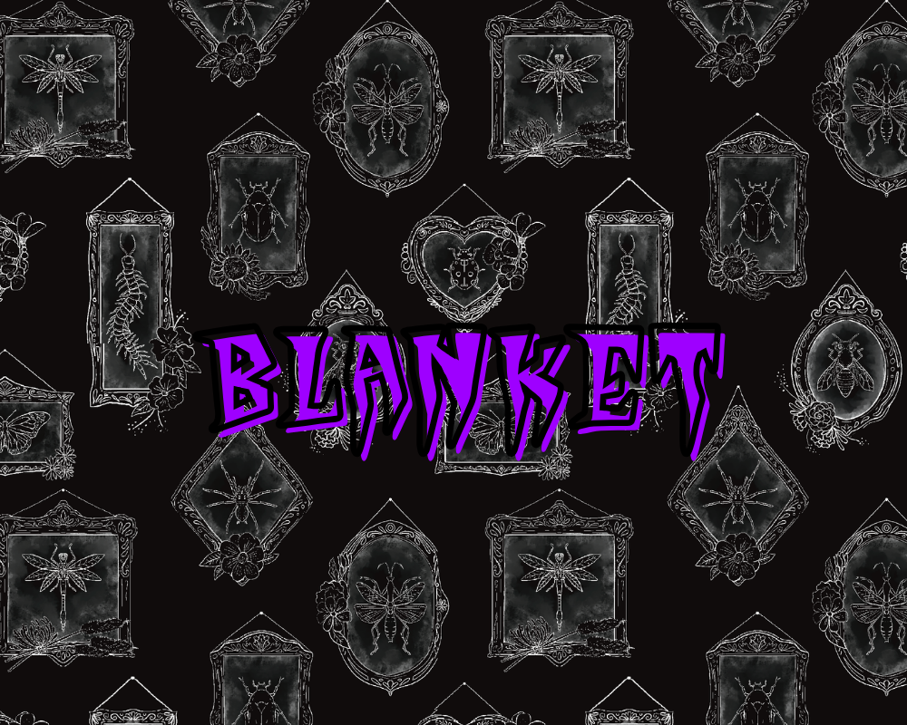 Dark Academia Spooky Dopamine Decor Insect Taxidermy Blanket