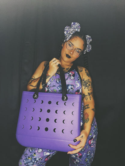 HALLOWEEN! Limited Edition NightSky + Moonphases Purple Hag Bag! Witchy + Magical!  Crossbody Strap!