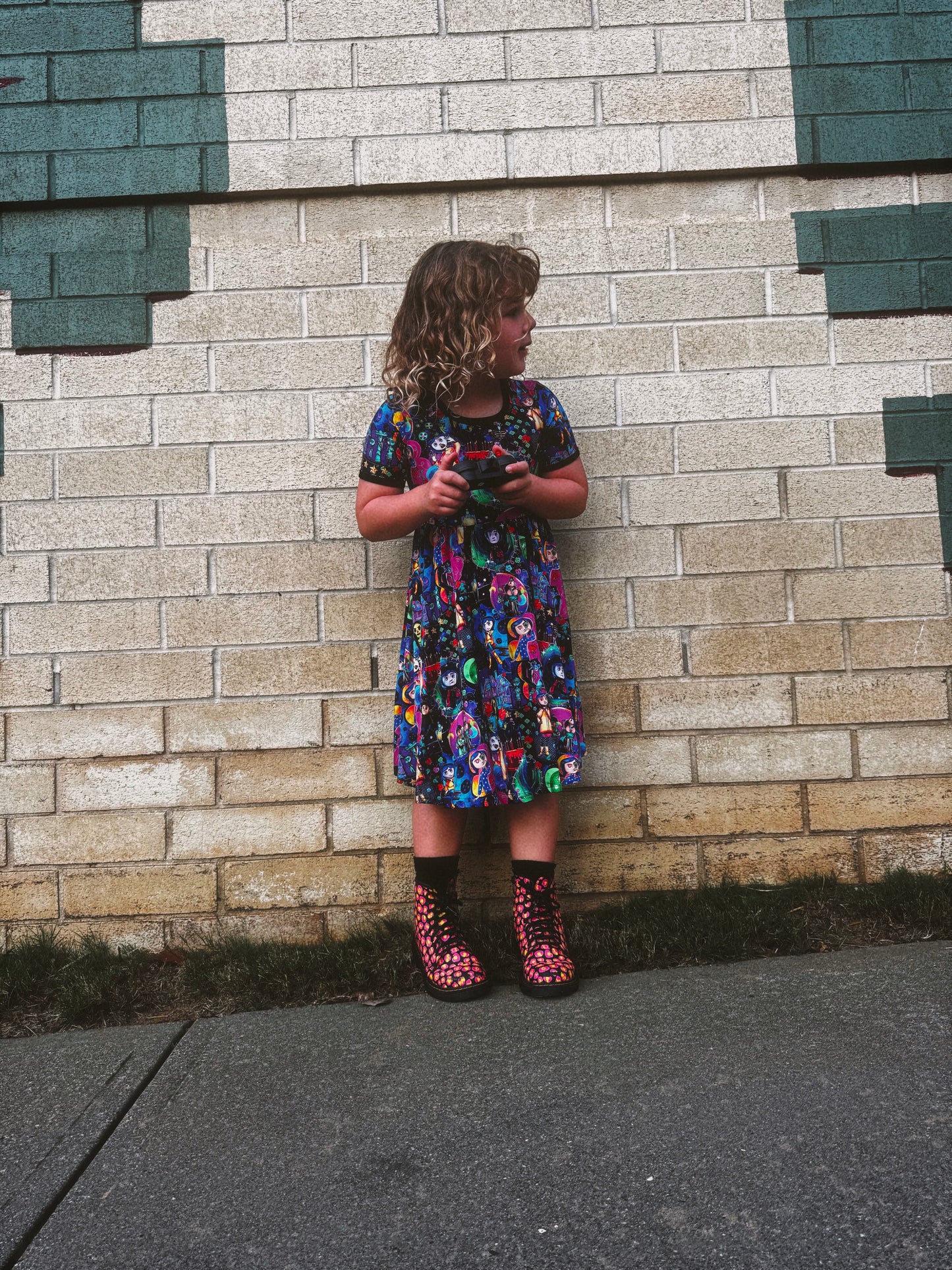 Ready to Ship 1990s Adult + Kids Other Mother Button eye girl + friends Babydoll Bamboo Dress! Spooky!