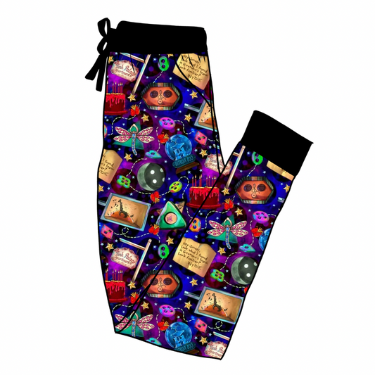 Spooky button girl favorite moments BamBOO joggers! Jewel tones + magical!
