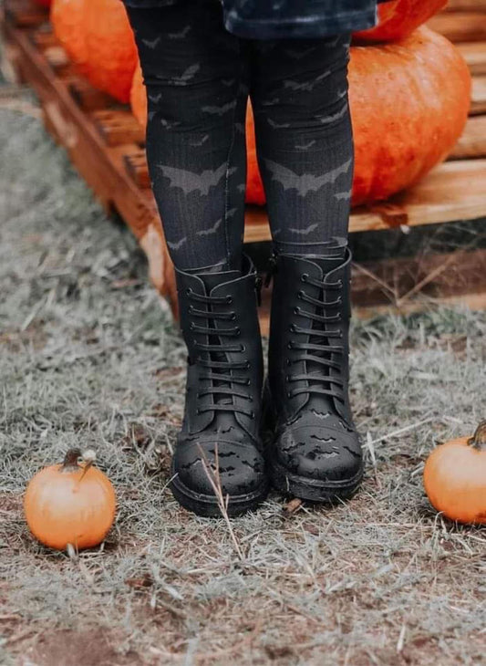Ready to SHip- The Spellbound Batty Matte black and hologram ComBATS! 🦇 All black combats! Infant to adult sizing!