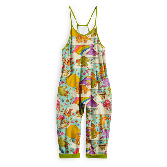 Kids + Adult: Retro Land Before Time Bamboo Overalls! Magical Moments Dopamine Dressing! Little Foot!