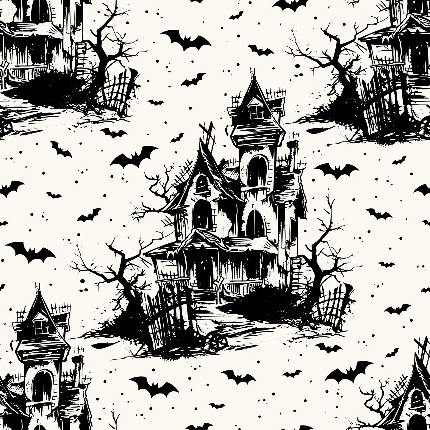 Ready to ship - The Haunted House Bat Collar Spooky Season Twirl Dress. Goth Coquette. All Haunted Houses