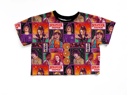 Ready to Ship! Adult-- 80s Retro Kids Vintage 80s Kids Rad Colors Bamboo Boxy Shirt! Waffles + Eleven! stranger kids boxy