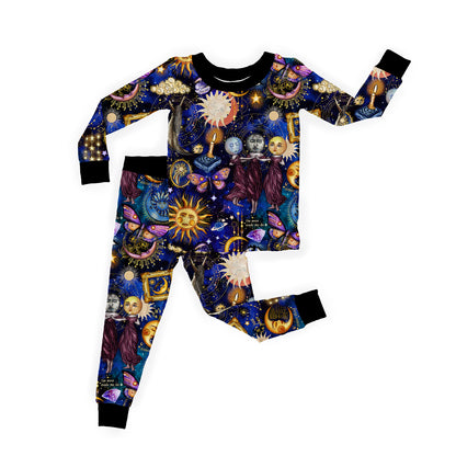 Ready to Ship! Kids 90s Whimsigoth Kids two piece Long Sleeve Bamboo Set! Practically Magic Witchcore!