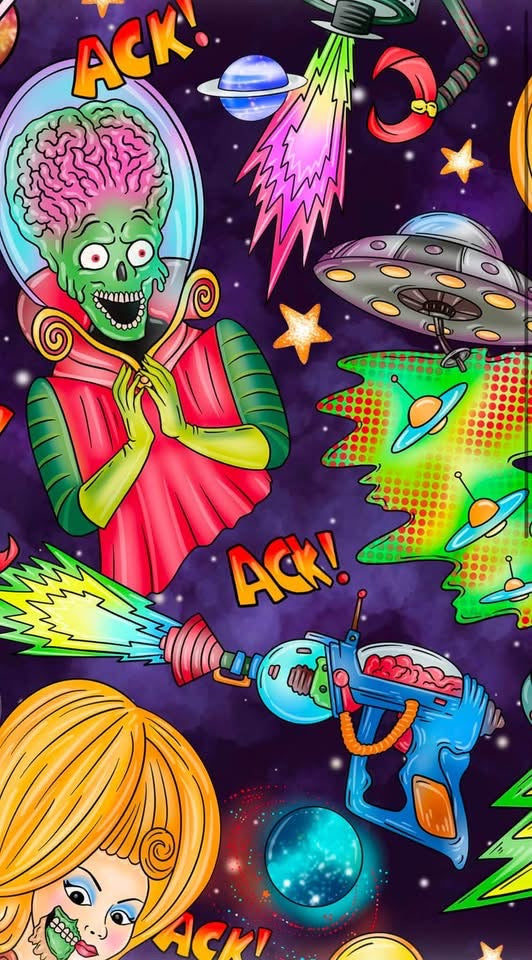 New KIDS 1980s Retrocore Alien Attacks Pocket tshirtTerry + Jogger sets! 1960s Character vibes! MARSSS!
