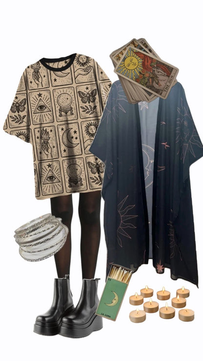 Adult Trad Lounge Bamboo Shirt. Long + Flowy! Side Slits. Oversized! Pink + Black Skulls/ Goth Ghoul!