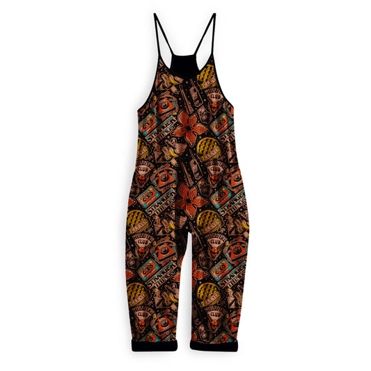 Adult --Bamboo Overalls! 80s show! Upside down + hellfires!