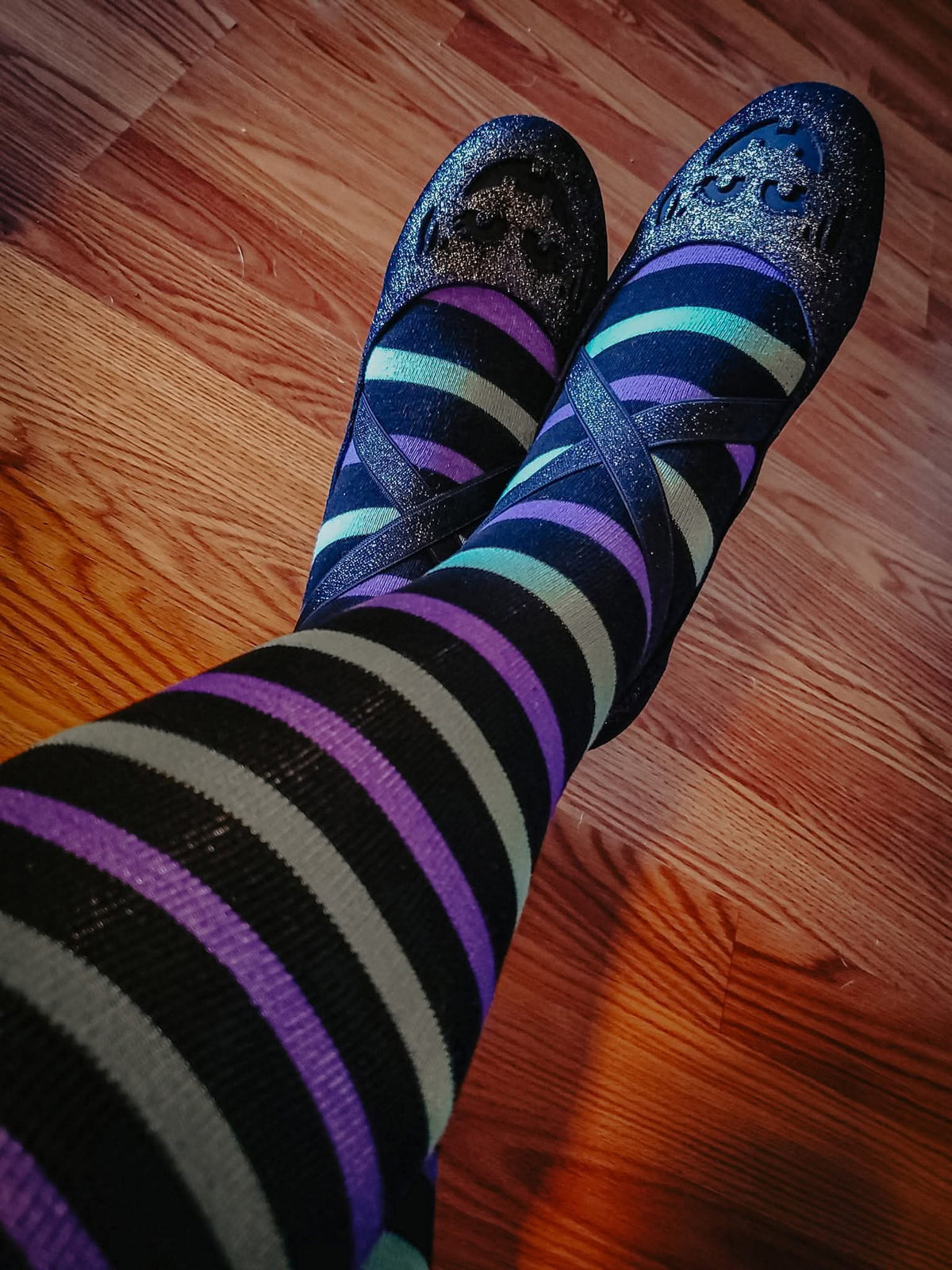 Ready to Ship! The McWitchy BLACK shimmer Boo Bucket Halloween Ballet Flats! Kids + Adult! Spooky BLACK