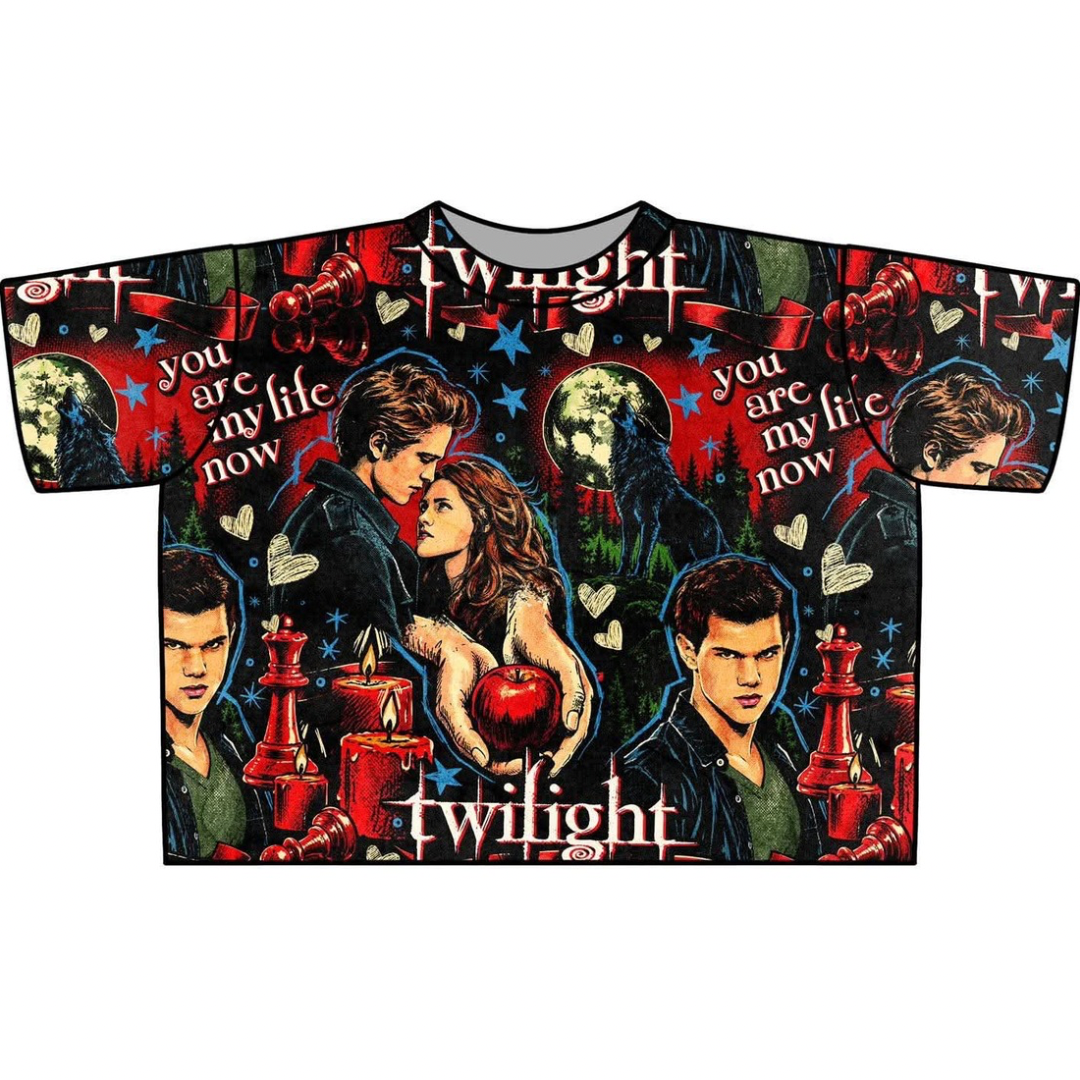 Adult- Twilight Graphic Bamboo Boxy Shirt! You are My Life Now! Romatic Bookish Boxy!