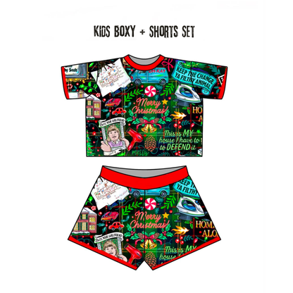 Kids Kevinnn Boxy + Boxer Lounge Set! Oversized Tshirt + Shorts! Matching Family! Movie Magic! Buzz Girlfriend