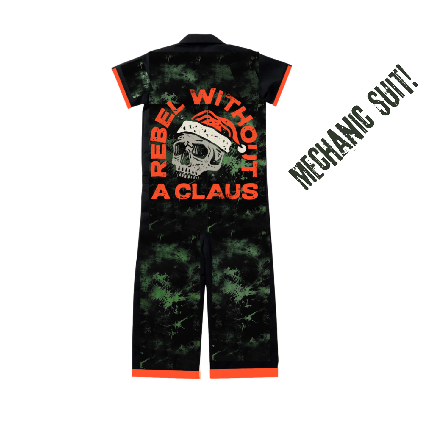 Kids:  NEW Rebel without a Claus Christmas Tie Dye Grunge 1960s Mechanic Suit!