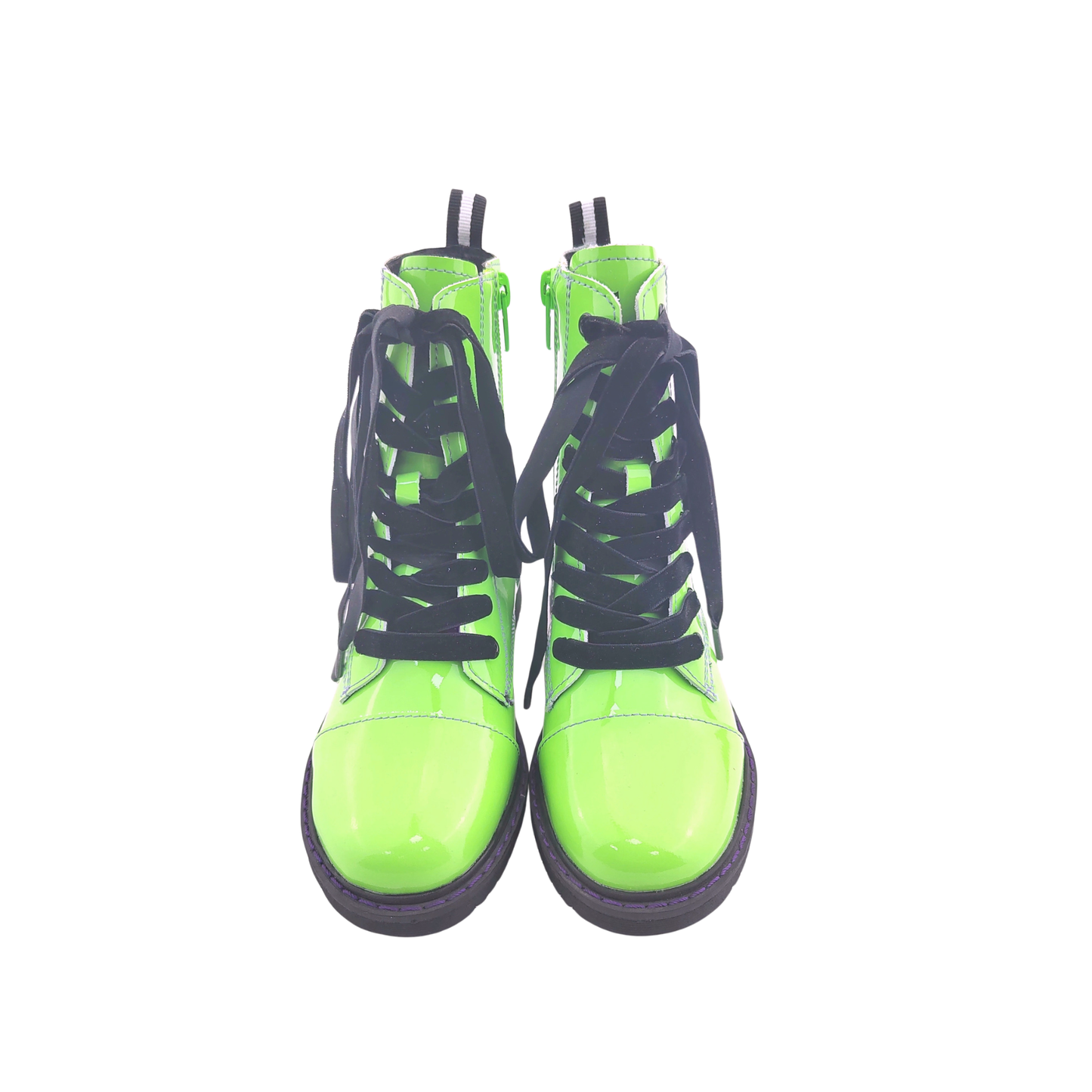 Kids + Adult NIck SLIME Spooky Neon Green Combat Boots! 1990s Y2K! Perfect with Halloween!