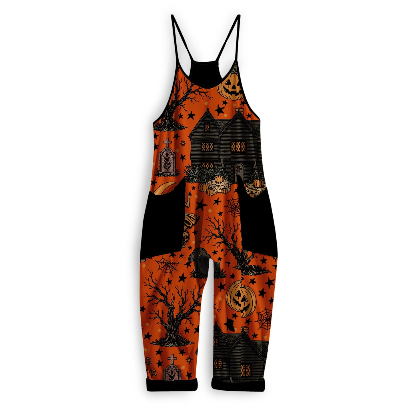 Kids+ Adult : Bury me in Salem Witch House + Bewitched moments BamBOO overalls