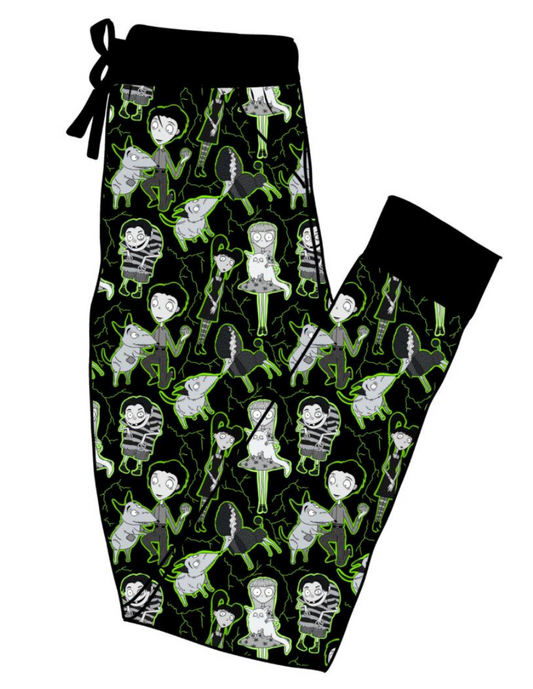 Ready to ship - FrankenWeen Adult Bamboo Burton Dog  + Friends Joggers! Stretchy + Magical!
