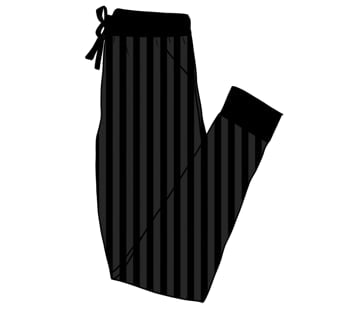 Ready to Ship-The Gomez Gray + Black Striped Bamboo Adult Joggers