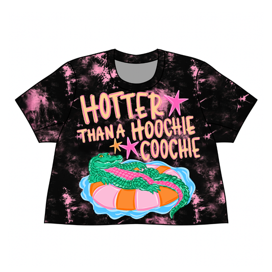 Adult+ Kids-- Gator Hotter than a Hoochie Coochie Bamboo Quirky Boxy Shirt!