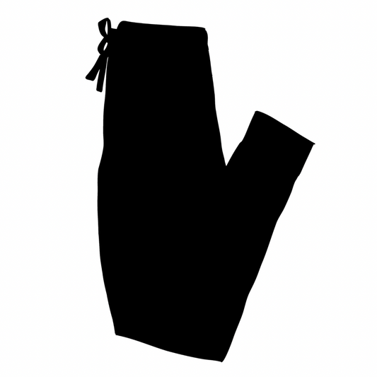 Soft Goth Basics-- A Little Ray of Pitch Black Adult Bamboo Joggers. No Slip Waistband, Modern Unisex Fit!