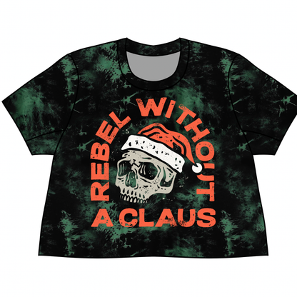 Adult + kids  - Grunge Green Punk Rebel without a Claus Bamboo Green Tie Dye Boxy Shirt!
