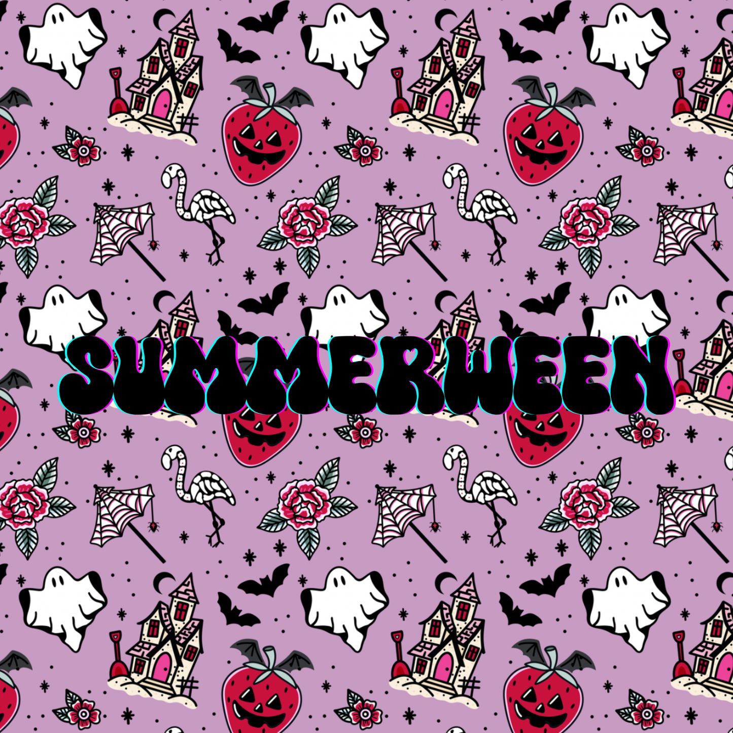 Summerween Beachy Summer Bamboo Blanket! Ghosties + Sand Castles <33