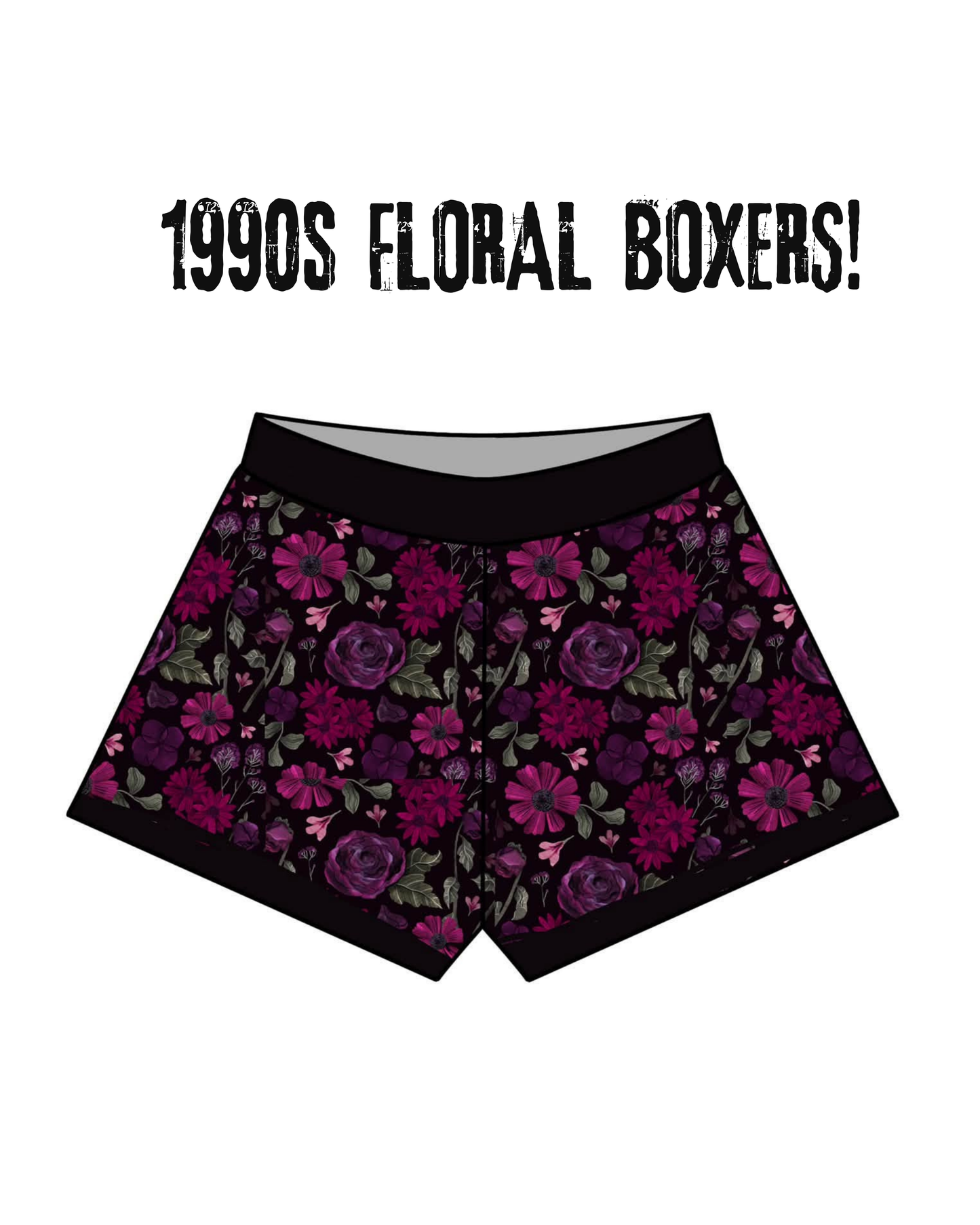Adult + kids  - 1990s Oversized Moody Floral Bamboo Boxy Shirt. Dried Floral + Magical!