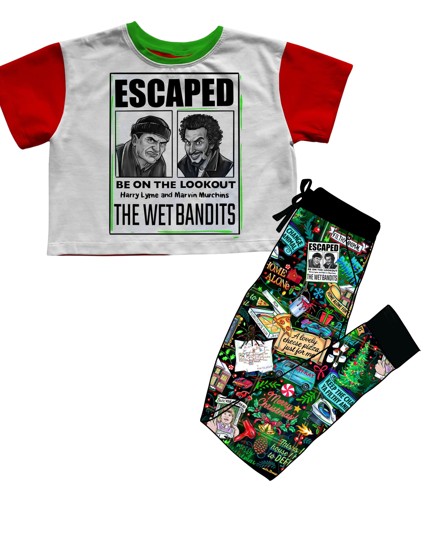 ADULT KEVINNN movie magic matching family christmas Joggers! Wet bandits!