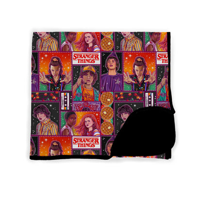 1980s Childhood Stranger Moments Bamboo BLANKETS! Retro Colors + WAFFLES! Stranger kids blanket
