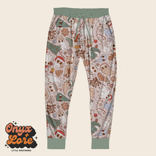 Ready to Ship - Deadstock! Adult Making Spirits Bright Plus Size Adult Joggers! 2-3X!