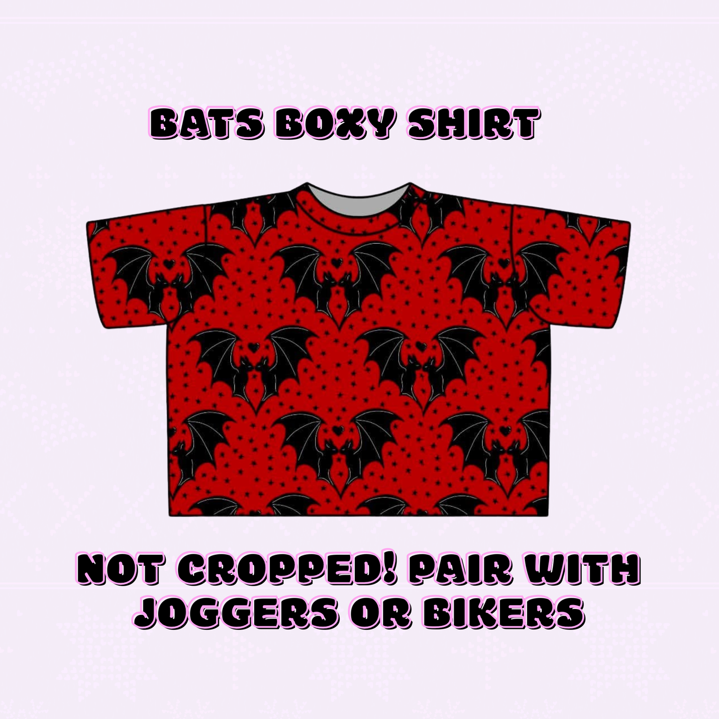 ADULT-- Spooky Bat Lover Bamboo Joggers! Black + Red - Spooky Day + Nightwear!