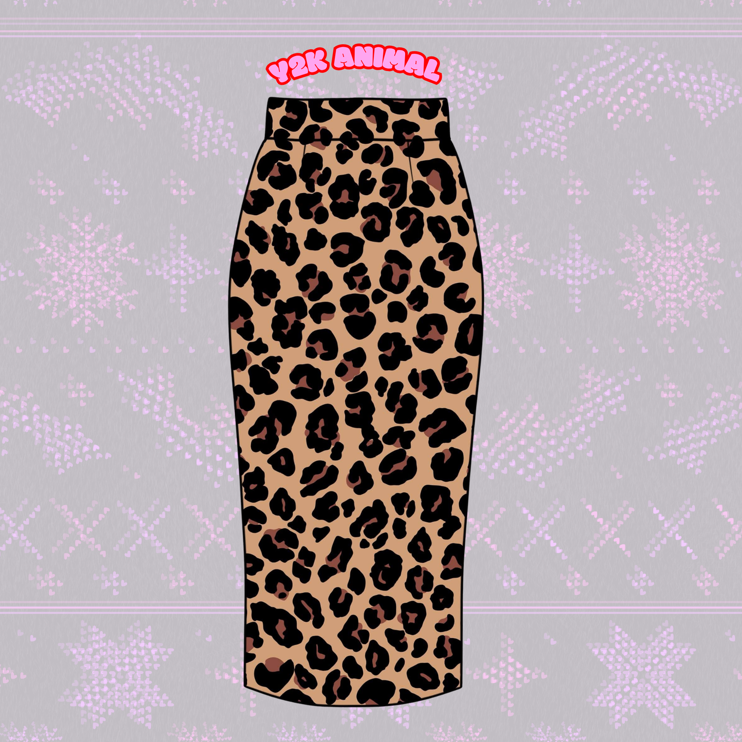Adult-  NEW ITEM Y2K Cheetah Animals Print Bamboo Yoga Waist Midi Skirt! Cute + Comfy!