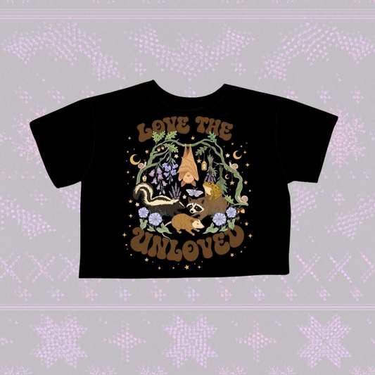 Kids + Adult Love the Unloved Wildlife Opossums, Bats + More Bamboo Boxy Shirt!